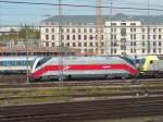 br-127-eurosprinter Neue Eurosprintervariante'TRAVERSA' fuer Spanien mit Eurosprinterprototyp ES64P01 in M�nchen-Hackerbr�cke.Der Neuling kam von der InnoTrans zur�ck.OKT.08