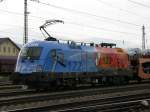 1116-250 mit einem Autotransport-Zug bei einem Betriebsaufenthalt in Kd. 15.10.2008 ...