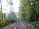 Das in starker Steigung liegende Zufahrtsgleis vom G�terbahnhof K�ttewitz zur ...