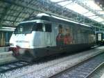 Die Re 460 114-2 Securitrans brachte am 03.10.2008 den Rheintalexpress ...