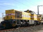Wiebe Eine G 1700 der Fa. Wiebe, mit einem Bauzug, am 19.10.2008 in Appenweiher.