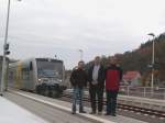 Trans regio Deutsche Regionalbahn GmbH Gruppenbild beim DSO Stammtisch S�dwest am 1.11.08 in Kusel
