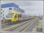 br-648-lint-41-private VT 202 und VT 206 der Hessischen Landesbahnen am 20.09.2008 bei der Schienenkreuzfahrt des Fahrgastverbandes PRO BAHN in der Uerdinger Werft am Osthafen von Frankfurt am Main.
