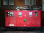 SPB Schynige-Platte-Bahn SPB - Zahnradlok He 2/2 13 ( Matten ) im Bahnhofsareal von Wilderswil am 16.08.2008
