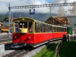SPB Schynige-Platte-Bahn SPB - Personenzug bei der ausfahrt aus dem Bahnhof von Wilderswil am 16.08.2008