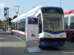 Eine neue Stra�enbahn von PESA auf der Innotrans 2008 in ...
