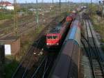 155 103 f�hrt am 28.10.08 in den Rbf Halle/Saale ein, ...