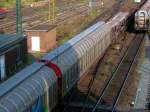 rangierbahnhof-halle-saale Gro�raumschiebewandwagen von Railion. Er hing im G�terzug von 155 103, fotografiert am 28.10.08 bei der Einfahrt in den Rbf Halle/Saale.