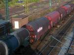 rangierbahnhof-halle-saale Diesen Schiebeplanenwagen konnt eich am 28.10.08 im Rbf Halle/Saale ablichten. Auffallend an diesem sonst sehr verschmutzen Wagen ist die strahlend wei�e Railion-Beschriftung.