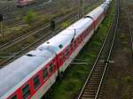 Schlaf- und Speisewagen Reisezugwagen von DB Nachtzug im Zug von 115 154. Gesehen am 28.10.08 am Rbf Halle/Saale.