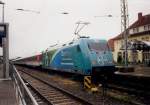 BR 101 Werbelokomotiven 101 095 im Juli 2001 im Ostseebad Binz.