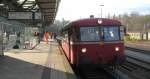 Ein Uerdinger Schienenbus brachte die Besucher der Rottweiler Dampfloktage sicher ...