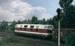 br-228-dr-v-180-dr-118 Die V180 218, damals vom Bw Karl-Marx-Stadt, (Chemnitz) auf dem Berliner Au�enring, kurz vor Potsdam. Aufnahme Sommer 1967. (Kodak-Dia)