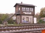 Stellwerke Stellwerk I in Sinsheim/Elsenz. Die Tage des manuellen Stellwerks sind bereits gez�hlt, denn die Strecke wird im Moment auf Estw umgestellt.