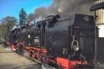 Harzer Schmalspurbahnen Dampf auf der Harzquerbahn Anno 90 (Bhf. Elend, Oktober 1990)