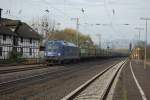 183 500 (mgw) mit Holzhackschnitelzug am 2.11.2008 durch Kreiensen  ...