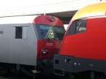 Eine 1116er dr�ckt sich am 3.11.2008 im Innsbrucker Hbf an ...