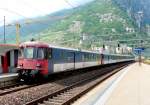 Steuerwagen SBB - Regio mit zusatzsteuerwagen im Bahnhof von Martigny am 01.09.2008