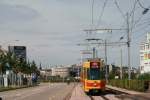 strasenbahn-basel-bvb-blt Tw 237 vor dem Depot Dreispitz.