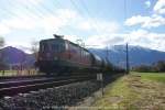 Re 4/4 11285 mit dem 64830 Zizers BCU - Buchs ...