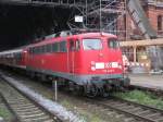 110 449 auf Schiebebetrieb umgeb�gelt am 03.11.2008 im Bremer Hbf. ...
