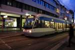 Saarbahn Wagen 1006 auf der Linie 1 Richtung Siedlerheim in der Haltestelle 'Kaiserstra�e' (07.11.2008).