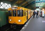 u-bahn-berlin-stationen Berlin, 18.10.2008, U2 nach Ruhleben im U-Bahnhof Eberswalder Stra�e