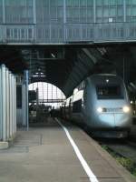 pos-paris-ostfrankreich-suddeutschland TGV POS von Stuttgart nach Paris Est.am Morgen des 08.11.08 in Karlsruhe Hbf
