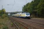 Metronom Eisenbahngesellschaft mbH ME 146-09 mit ME 80952 Hannover Hbf - Hamburg Hbf am 18.10.2008 bei der Durchfahrt durch Radbruch