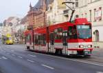 Cottbus, 01.11.2008, Tramlinie 4 in Richtung Sachsendorf hat die Haltestelle ...