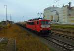 155 093 am 9.11.08 im Bhf Teutschenthal.
  ...