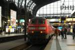 218 456-2 wartet am 25.10.2008 im Hamburger Hauptbahnhof.  ...