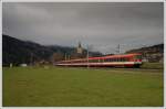 br-4010 IC 511 „Fischer von Erlach“ von Salzburg nach Graz mit Steuerwagen 6010 006 an der Spitze und Triebkopf 4010 029 am Zugende, am 9.11.2008 in Kammern aufgenommen.