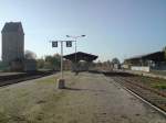 pritzwalk Bahnhof Pritzwalk. Laut Anzahl der Bahnsteige und Gleise, war hier fr�her bestimmt mehr los.
Pritzwalk 23.10.2008