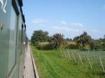 efb-eisenbahnfreunde-breisgau 30 Jahre Rebenbummler. Hier auf der fahrt von Endingen nach Breisach! 