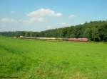 BR 217 217 011 und 225 xxx mit einem Kesselzug kurz vor Kastl (KBS 942)