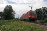 br-1116-vor-guterzugen Von der K�ste (Bremerhaven) in die Steiermark (Karsldorf) ist die 1116 210 mit ihrem leeren Autozug unterwegs. (09.07.2008)