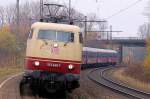 103 245 KBS 840 im Bhf Michelau/Ofr als mit D-Zug ...