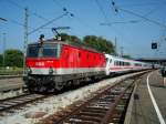 Die �BB 1144 216 f�hrtam 30.08.2008 mit ihrem IC in ...