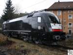 Abgestellt als Schublok f�r private G�terz�ge war ES 64 U2-014 ...
