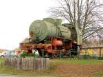 Diese Dampfspeicherlok steht am Bahnhof Meuselwitz, 11.11.08  ...