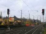 Gro�baustelle beim Weichenbau in Gelsenkirchen Hbf. (16.11.2008)  ...