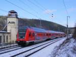 Die S-1 nach Meißen-Triebischtal nähert sich am 22.11.2008 dem Bahnhof ... Die S-1 nach Meißen-Triebischtal nähert sich am 22.11.2008 dem Bahnhof ...