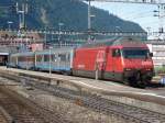 SBB - 460 009-4 vor Cisalpino Schnellzug im Bahnhof von ...