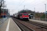 155 139 wechselt am 02.12.08 im Bahnhof Burgkemnitz vom rechten ...