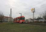 Triebwagen 168 am 02.12.2008 im Bereich Cottbus TKC/Nordring  ...