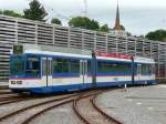 RBS Regionalverkehr Bern-Solothurn RBS Linie G - Be 4/8  82 im Bahnhofsareal von Worb am 12.09.2008