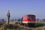 br-2095 Am 29.11.2008 brachte die 2095 007 den Advent-Sonderzug (mit der 399.01 an der anderen Zugspitze) von Weitra zur�ck nach Gm�nd.