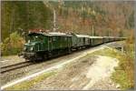 E-Lok 1080.01 f�hrt mit Sonderzug 16749 von Salzburg nach Eisenerz.Bis ...