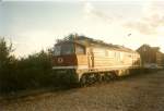 232 097 an einem Septemberabend 1997 auf der Ladestra�e in ...